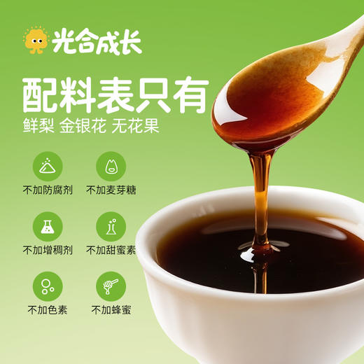 金银花鲜梨膏 干净配料 口感醇厚 精选砀山有机鲜梨 独立小条装 方便携带 100g（10g*10条）/盒 商品图4