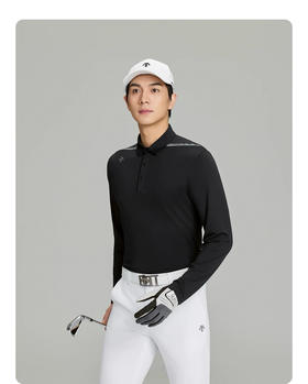 点此购买 迪桑特春秋季高尔夫男子长袖POLO衫 37 330914