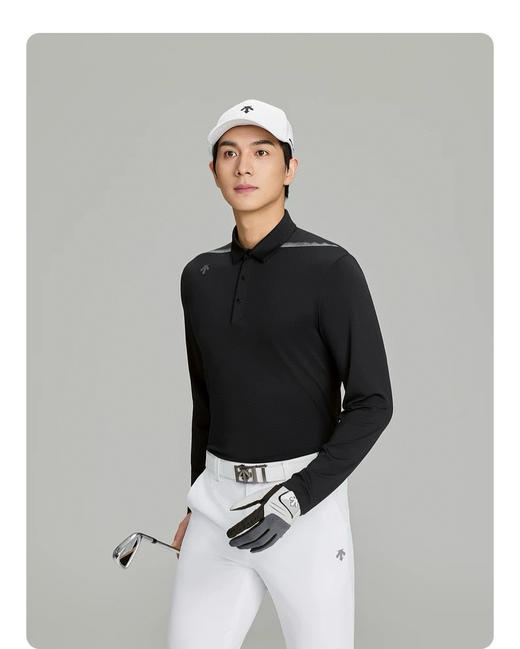 点此购买 迪桑特春秋季高尔夫男子长袖POLO衫 37 330914 商品图0