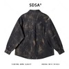 252206SDSA男士秋冬新款痞帅男装潮牌街头做旧翻领长袖衬衫扎染时尚衬衣 商品缩略图5