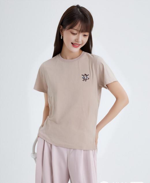 佐丹奴女装25年商场同款动物刺绣图案纯棉T恤13325330 商品图3