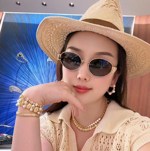 GAONAS  中式重工金色珠耳圈11501EGO 商品图6