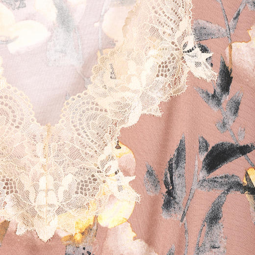 美奈川 莫代尔印花蕾丝套装JJ28184 商品图4