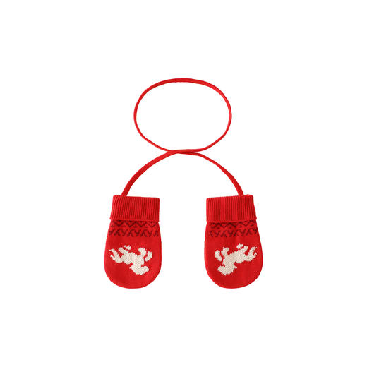 【商场同款】英氏儿童手套冬季保暖新年喜庆防风护手舒适新款 商品图4