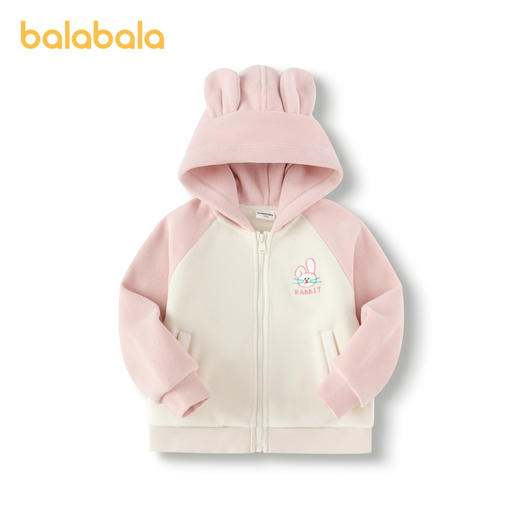 巴拉巴拉童装儿童摇粒绒外套男童女童秋冬动物造型连帽上衣可爱萌 商品图4