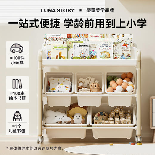 lunastory儿童玩具书架二合一 商品图3
