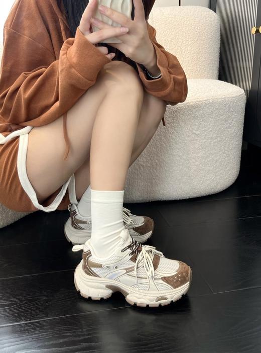 JEHURFIE/纪华菲双鞋带～复古拼色厚底增高老爹鞋AB25502 商品图12