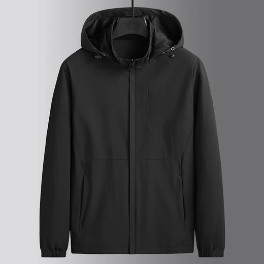 【DK】大依优型大码男装连帽夹克外套可脱卸帽秋季户外防风休闲商务百搭加肥加大夹克 商品图1