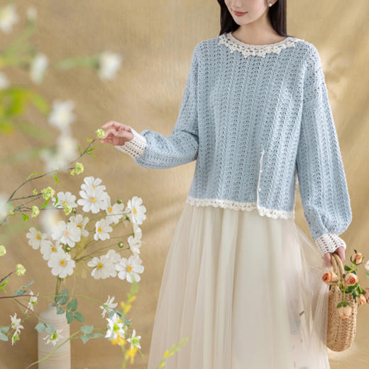 苏苏姐家拂秋上衣手工diy钩针自制羊毛线编织毛线团材料包 商品图1