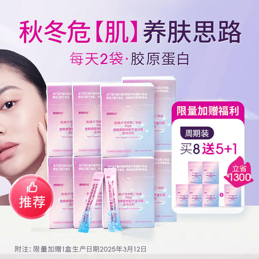 周期装：8盒送5盒（再加赠1盒）【PQQ透明质酸钠胶原蛋白肽】PQQ+专利透明质酸钠+专利胶原蛋白肽三大成分强强联合 商品图0