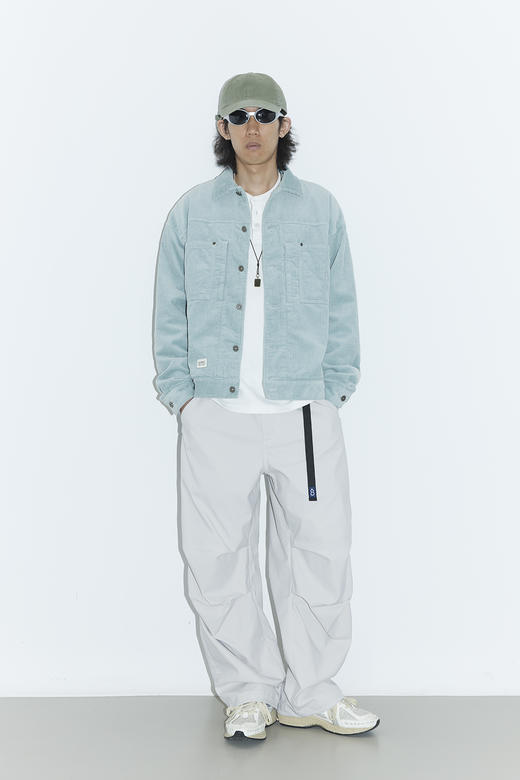 吃茶去chichaqu2025重磅灯芯绒翻领夹克经典复古宽松休闲百搭 商品图1