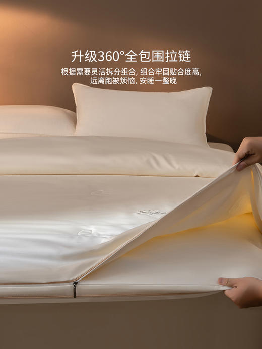 佳丽斯子母被二合一拉链款四季通用100蚕丝羊毛加厚保暖被子被芯 商品图8