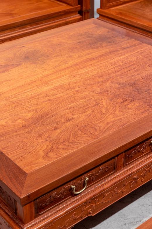 红桥红  家具严选  缅甸花梨（大果紫檀）【西番莲 宝座式沙发十三件套】 商品图7