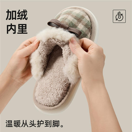 情侣款！2025秋冬保暖毛毛拖鞋女室内居家秋冬季加绒高级感毛绒棉拖棉拖鞋冬天家用男士 商品图1