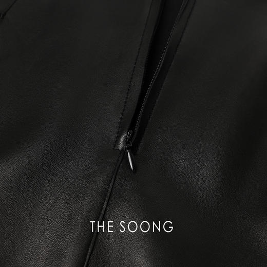 THESOONG/英国进口100%绵羊皮真皮短裙女 半裙A字裙HWPY7589 商品图6