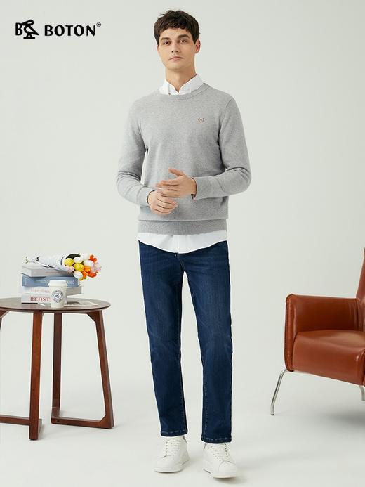 [山羊绒]波顿男士秋冬 毛衣 圆领套头 柔暖合身休闲长袖款MU733323 商品图2