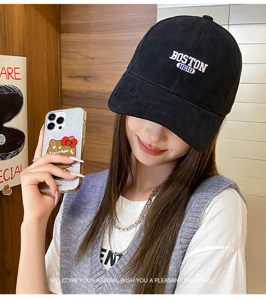 【YW】无忧购29元2件棒球帽大头围加大加深磨毛帽时尚情侣字母鸭舌帽BQ02（截单后3-5天发货) 商品图9