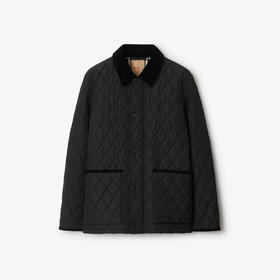 BURBERRY 巴宝莉 男士马术骑士设计标签绗缝尼龙谷仓夹克棉服 黑色 8110356 A1189