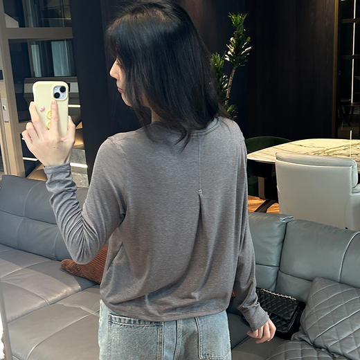 27%莫代尔+9%绵羊毛 圆领莫代尔羊毛云感上衣   A-5311 商品图5