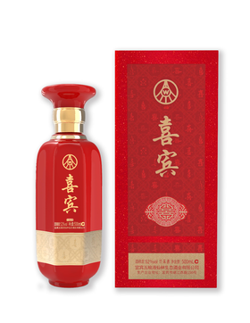 喜宾牌竹荪酒·红灯笼单支礼盒 52度 500mL*1瓶