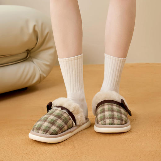 情侣款！2025秋冬保暖毛毛拖鞋女室内居家秋冬季加绒高级感毛绒棉拖棉拖鞋冬天家用男士 商品图0