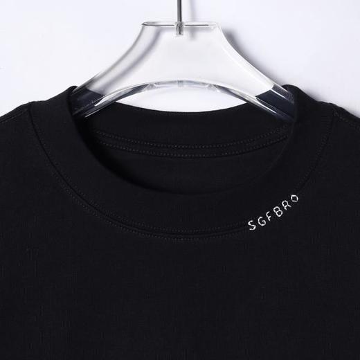 SDSA男士秋冬新款痞帅男装美式拼接设计圆领卫衣领口刺绣字母百搭 商品图2