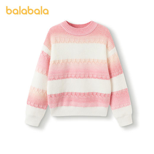 巴拉巴拉童装女童毛衣儿童冬季毛衫大童套头针织衫渐变纱甜美洋气 商品图4