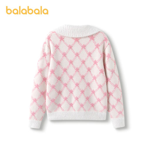 巴拉巴拉童装儿童毛衣女童秋冬装针织衫提花洋气甜美半开襟时尚潮 商品图2