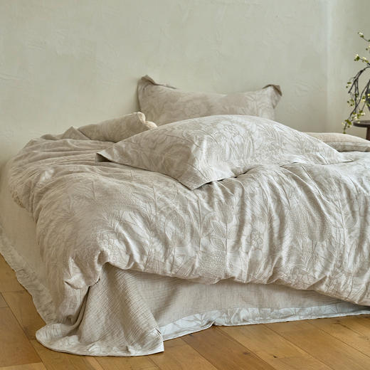 多喜爱森野色织棉麻提花-山岚织梦【棉麻交织】【柔软舒适】【色织提花工艺】森系花卉 古朴原色 A类标准 商品图10