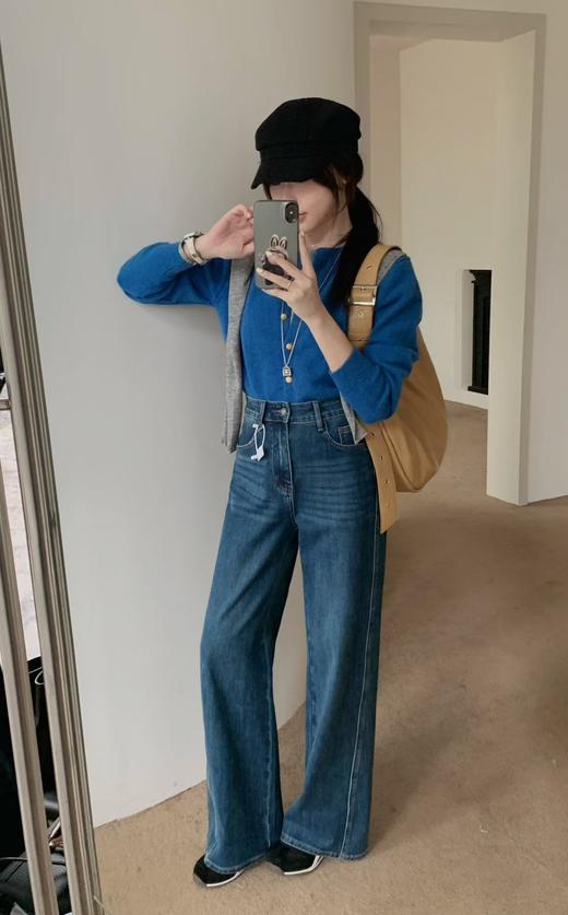 【宽松但有型】2025秋季新款四面弹拖地裤！360完美弹！裤型完美显瘦拖地牛仔裤！ 商品图3