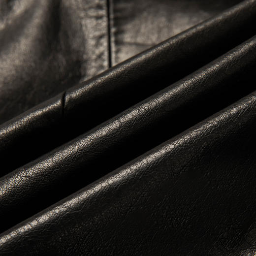 【100%牛皮】圣得西男士2025秋季新款时尚休闲翻领荔枝纹真皮皮衣 商品图14