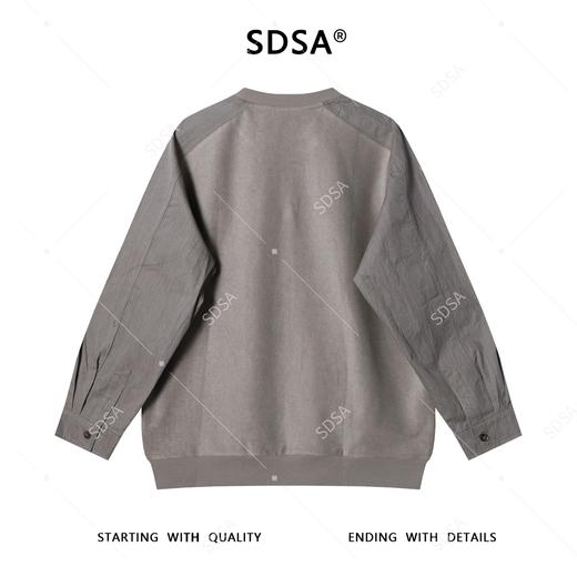 3056SDSA男士秋冬新款痞帅男装韩版复古拼接圆领卫衣百搭宽松套头上衣 商品图5