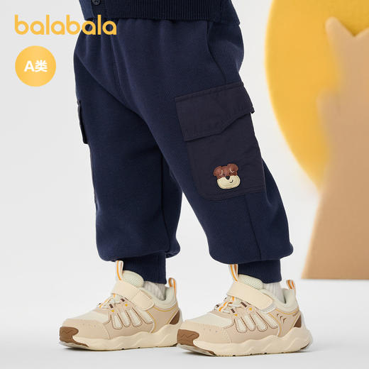 巴拉巴拉宝宝裤子男童长裤秋冬儿童加绒裤婴儿卫裤运动裤外穿可爱 商品图2