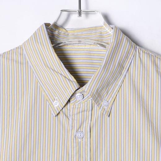 2083SDSA男士秋冬新款痞帅男装潮牌撞色竖纹口袋翻领长袖衬衫宽松百搭 商品图2