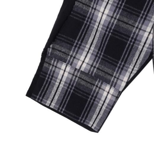 M5255SDSA秋冬新款痞帅男装美式拼接撞色格纹翻领长袖衬衫字母印花百搭 商品图4