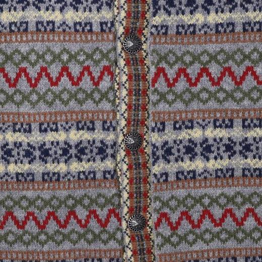 72630SDSA秋冬新款痞帅男装潮牌民族风提花条纹纽扣开衫圆领毛衣针织衫 商品图3