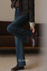 鹿向南「暮色漫蓝」复古深蓝色牛仔裤女初秋直筒修身显瘦百搭长裤 商品缩略图5