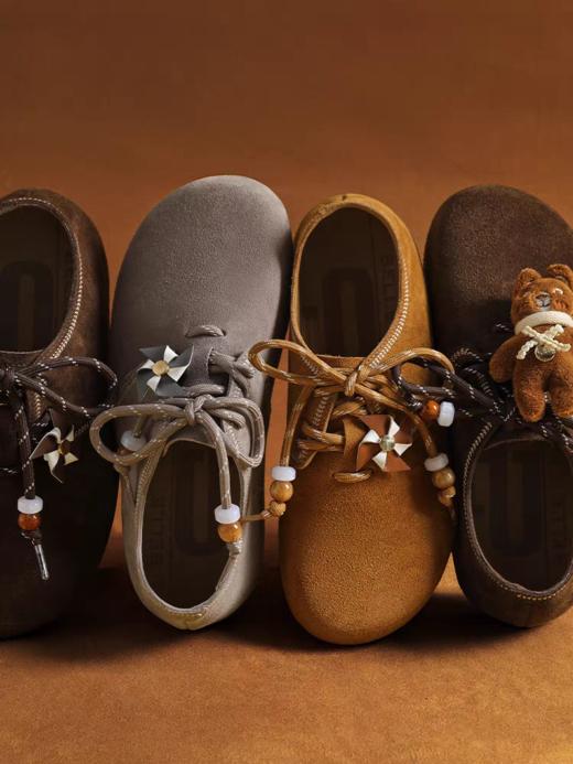 BF楼百丽糖栗吐司勃肯鞋女2025秋季新款内增高牛津深口单鞋E8G1DCM5 商品图0