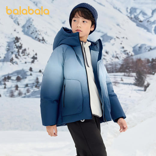 巴拉巴拉童装儿童羽绒服冬季男童中大童保暖渐变外套厚款时尚舒适 商品图2