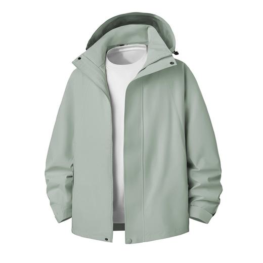 【DK】大依优型大码男装休闲夹克可脱卸帽秋季连帽外套潮流时尚休闲立领长袖外套加肥加大码 商品图4