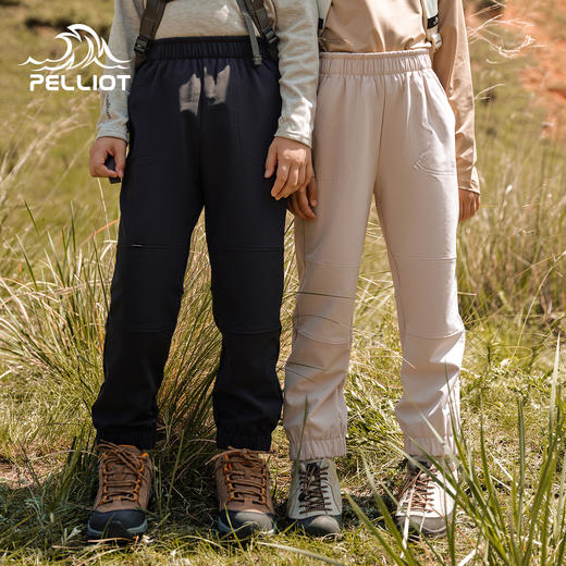 伯希和户外儿童软壳裤防风科技加绒保暖亲肤耐磨透气休闲裤 商品图0