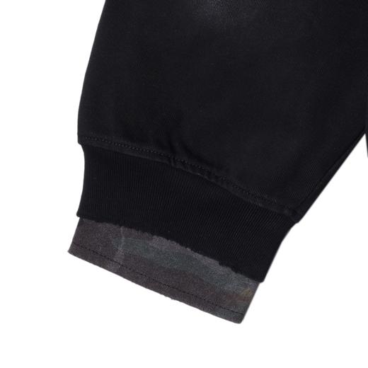 SDSA男士秋冬新款痞帅男装韩版胸前刺绣字母拼接圆领卫衣街头百搭 商品图4