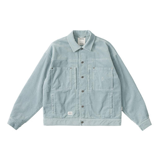 吃茶去chichaqu2025重磅灯芯绒翻领夹克经典复古宽松休闲百搭 商品图4