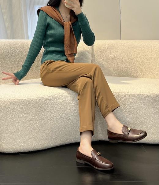 JEHURFIE/纪华菲腔调款～复古小金扣一脚蹬乐福单鞋AB25367 商品图7