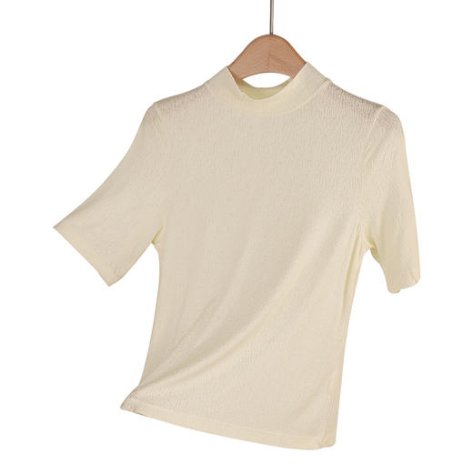 美奈川 羊绒提花小高领中袖BN09179 商品图6