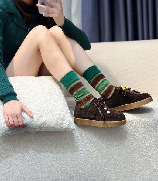 JEHURFIE/纪华菲丑萌慵懒牛皮厚底袋鼠勃肯鞋AB25376 商品图11