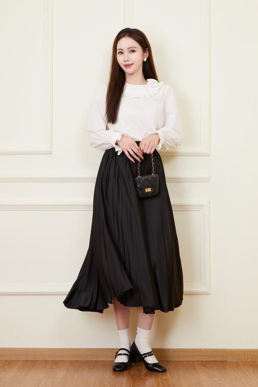 amadella 白色娃娃领立体花衬衫 20975 商品图2