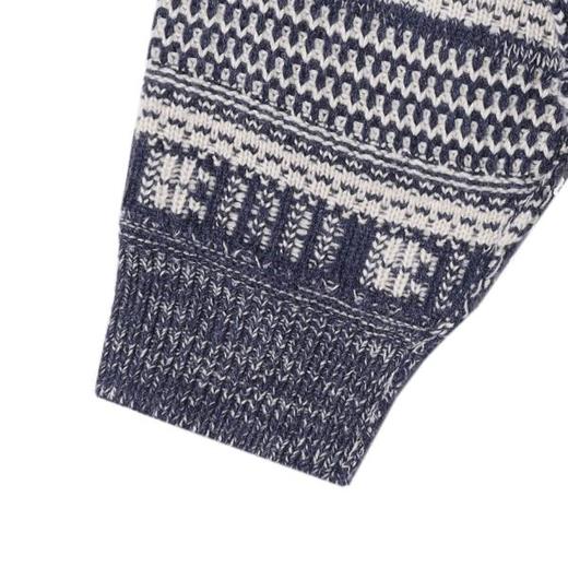 257132SDSA男士秋冬新款痞帅男装韩版撞色条纹圆领针织衫时尚慵懒风毛衣 商品图4