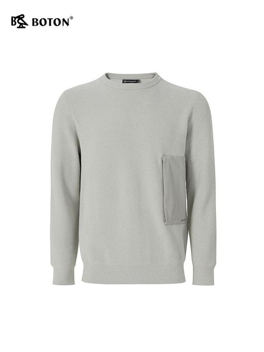 波顿男士秋冬 毛衣 大口袋毛织 合身小众设计长袖款MU736323 商品图5