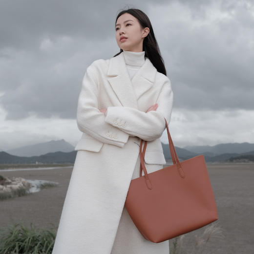 OVONZO偶梵 内置袋托特包女包大容量Ch oa百搭素皮单肩包清珞 商品图2